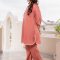 WOMEN COTTON CO ORD SET - IN RUST COLOR
